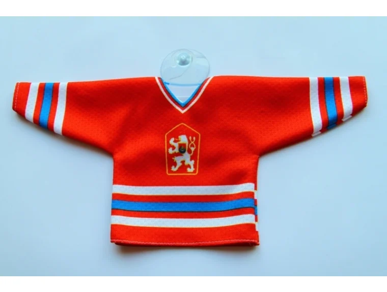 ČESKÝ HOKEJ mini dres reprezentace ČSSR 1976 retro červený