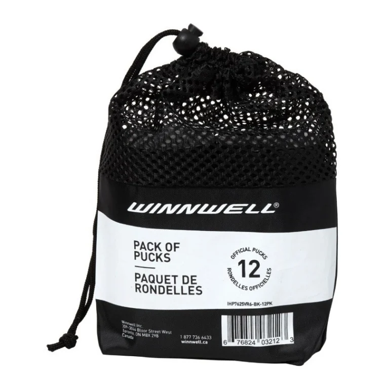 WINNWELL hokejový puk černý oficiální 12 ks